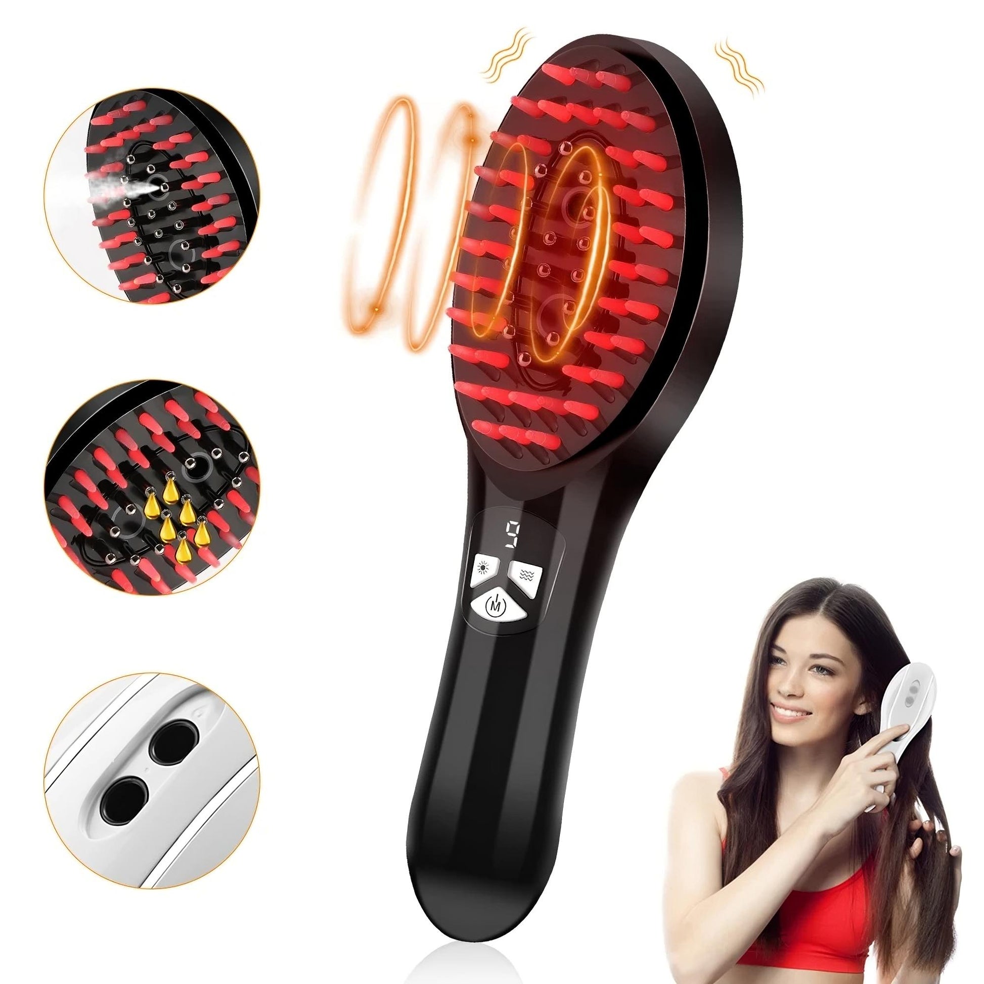 EMS Electric Spray Massage CombRevitalize Your Scalp for Healthier, Stronger Hair! This Electric Scalp Massage Comb combines light therapy, EMS micro-current technology, and nano mist hydration toEMS Electric Spray Massage CombPanystore.euEms electric spray massage combPanystore.eu