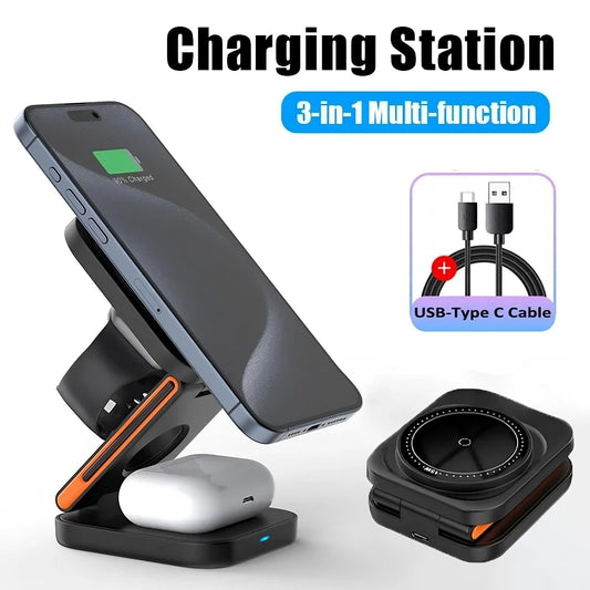 3 in 1 Foldable Charging StationAll-in-One Charging—Compact, Fast & Travel-Ready! This Foldable 3-in-1 Wireless Charger is the ultimate space-saving solution for charging your iPhone, Apple Wat3 in 1 Foldable Charging StationPanystore.euMobile phone accessories(smart phone)Panystore.eu