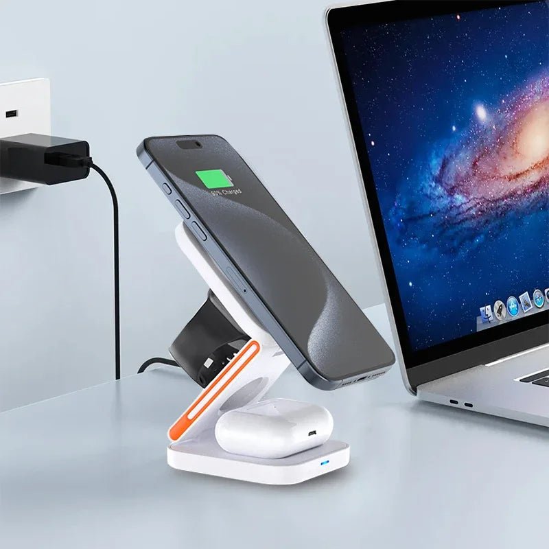 3 in 1 Foldable Charging StationAll-in-One Charging—Compact, Fast & Travel-Ready! This Foldable 3-in-1 Wireless Charger is the ultimate space-saving solution for charging your iPhone, Apple Wat3 in 1 Foldable Charging StationPanystore.euMobile phone accessories(smart phone)Panystore.eu