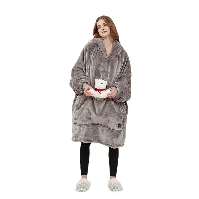 Oversized Heatable HoodieStay cozy and warm with the Oversized Heatable Hoodie, perfect for both men and women who love ultimate comfort. Made from soft flannel and wool, this large, unisex Oversized Heatable HoodieMy StoreHoodiePanystore.eu