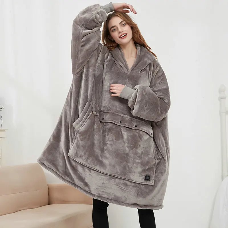 Oversized Heatable HoodieStay cozy and warm with the Oversized Heatable Hoodie, perfect for both men and women who love ultimate comfort. Made from soft flannel and wool, this large, unisex Oversized Heatable HoodieMy StoreHoodiePanystore.eu
