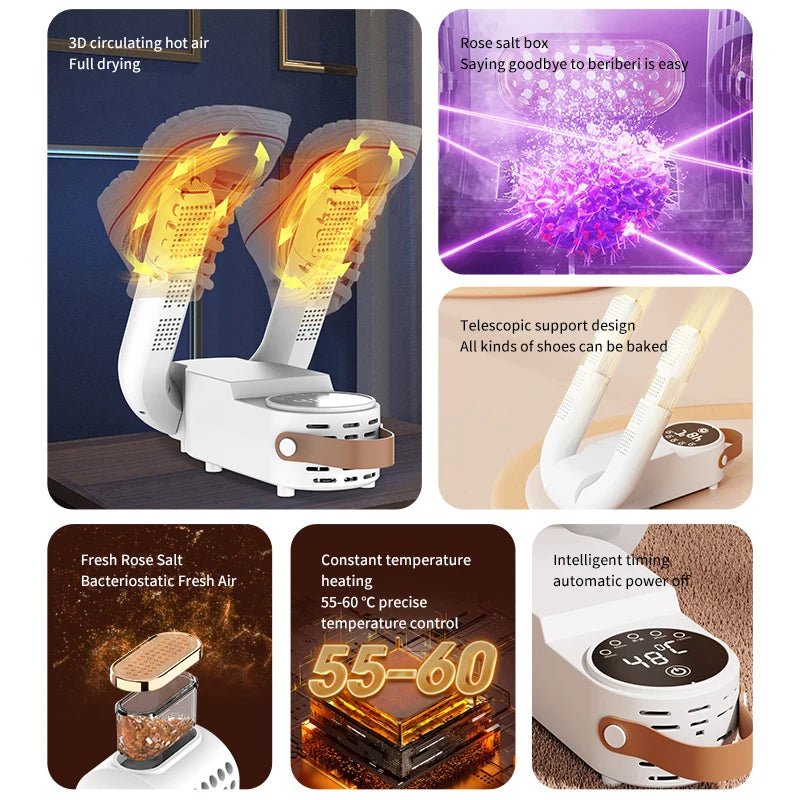 Electric Portable Shoe DryerThe Intelligent Electric Shoe Dryer is a cutting-edge solution for keeping your footwear dry and fresh. Designed for portability and convenience, this dryer featuresElectric Portable Shoe DryerPanystore.euElectric portable shoe dryerPanystore.eu