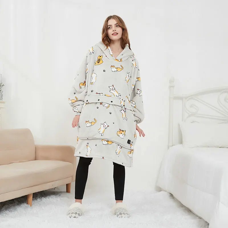 Oversized Heatable HoodieStay cozy and warm with the Oversized Heatable Hoodie, perfect for both men and women who love ultimate comfort. Made from soft flannel and wool, this large, unisex Oversized Heatable HoodieMy StoreHoodiePanystore.eu