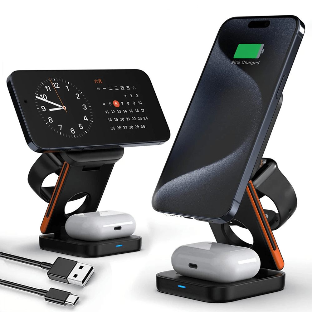 3 in 1 Foldable Charging StationAll-in-One Charging—Compact, Fast &amp; Travel-Ready! This Foldable 3-in-1 Wireless Charger is the ultimate space-saving solution for charging your iPhone, Apple Wat3 in 1 Foldable Charging StationPanystore.euMobile phone accessories(smart phone)Panystore.eu