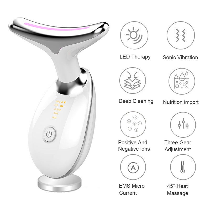Neck Face Beauty EMSRevitalize and rejuvenate your skin with the advanced Anti-Wrinkle Neck and Face Massager. Equipped with vibration, LED light, and a soothing 45±5℃ heating feature, Neck Face Beauty EMS Facial Lifting DevicePanystore.euNeck Face Beauty EMS Facial Lifting DevicePanystore.eu