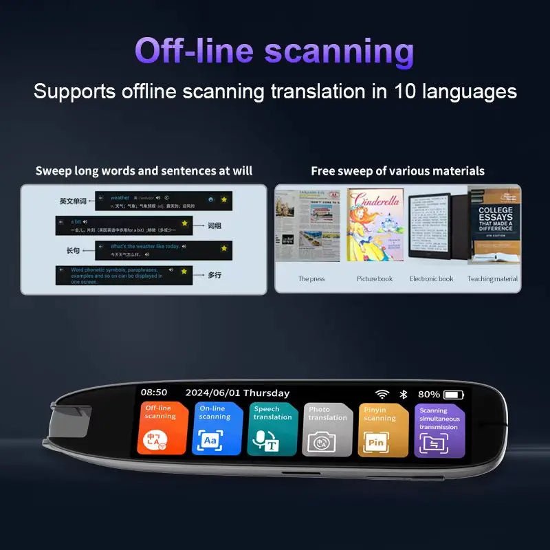 Language Translator PenBreak language barriers effortlessly with the Scan Translator Pen, your ultimate tool for study, travel, and business. Equipped with an advanced translation engine, Language Translator PenPanystore.euLanguage Translator PenPanystore.eu