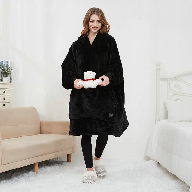 Oversized Heatable HoodieStay cozy and warm with the Oversized Heatable Hoodie, perfect for both men and women who love ultimate comfort. Made from soft flannel and wool, this large, unisex Oversized Heatable HoodieMy StoreHoodiePanystore.eu