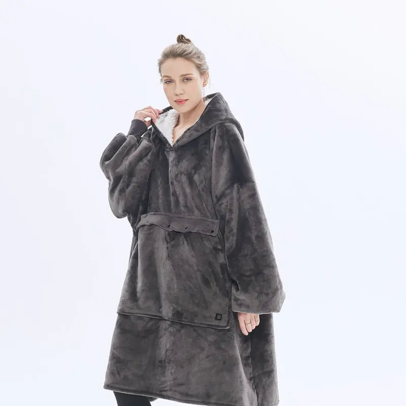Oversized Heatable HoodieStay cozy and warm with the Oversized Heatable Hoodie, perfect for both men and women who love ultimate comfort. Made from soft flannel and wool, this large, unisex Oversized Heatable HoodieMy StoreHoodiePanystore.eu